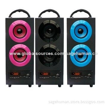 2.1-channel Bluetooth Speakers with Subwoofer, Support USB/SD Card and Rechargeable Battery